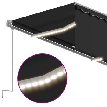 Markise Automatisch mit Rollo LED Windsensor 3,5x2,5m Anthrazit