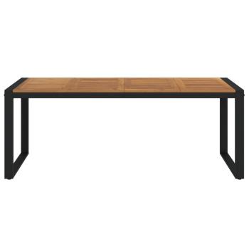 Gartentisch mit Gestell U-Form 200x90x75 cm Akazie Massivholz