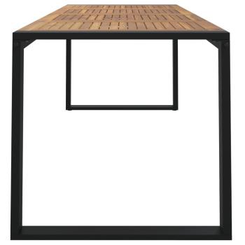 Gartentisch mit Gestell U-Form 200x90x75 cm Akazie Massivholz
