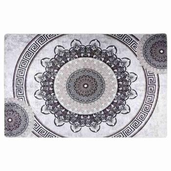 Teppich Waschbar 80x150 cm Schwarz und Grau