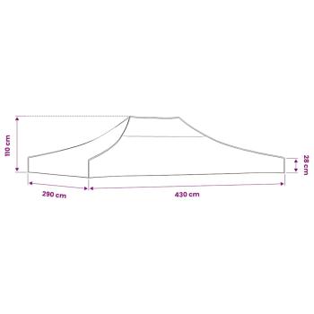 Partyzelt-Dach 4,5x3 m Weiß 270 g/m²