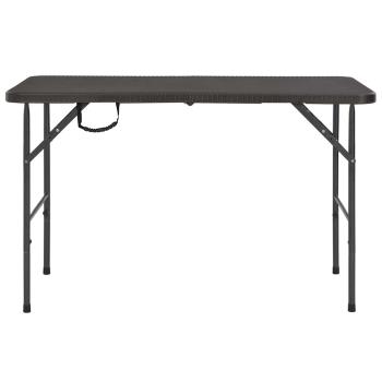 Gartentisch Klappbar Braun 120x60x74 cm HDPE Rattan-Optik