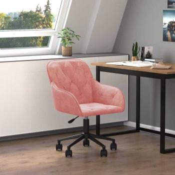 ARDEBO.de - Bürostuhl Drehbar Rosa Samt