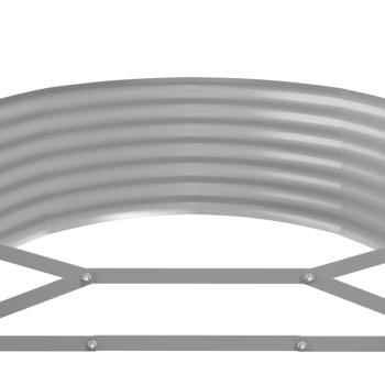 Hochbeet Verzinkter Stahl 249x100x36 cm Silbern