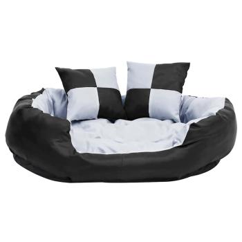 Wendbares & waschbares Hundekissen Grau und Schwarz 85x70x20 cm