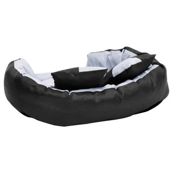 Wendbares & waschbares Hundekissen Grau und Schwarz 85x70x20 cm
