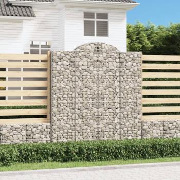 ARDEBO.de - Gabione mit Hochbogen 200x30x220/240 cm Verzinktes Eisen