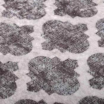 Teppich Waschbar 190x300 cm Grau und Weiß
