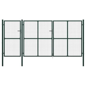 ARDEBO.de - Gartentor aus Stahl 400 x 150 cm Grün