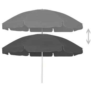 Strandschirm Anthrazit 240 cm