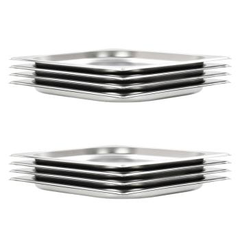 ARDEBO.de - Gastronormbehälter 8 Stk. GN 1/2 20 mm Edelstahl