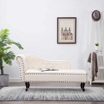 ARDEBO.de - Chaiselongue Creme Kunstleder
