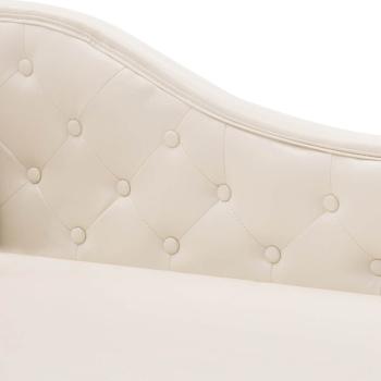 Chaiselongue Creme Kunstleder
