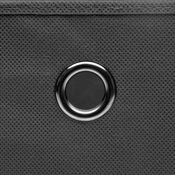 Aufbewahrungsboxen mit Deckeln 4 Stk. Grau 32x32x32 cm Stoff