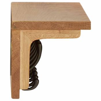 Wandgarderobe 60x16x16 cm Massivholz Eiche