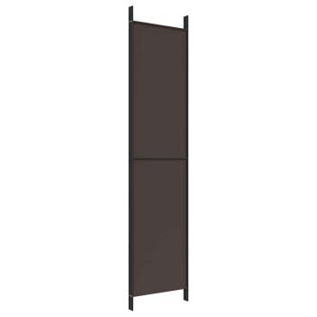 4-tlg. Paravent Braun 200x220 cm Stoff