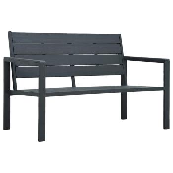 ARDEBO.de - Gartenbank 120 cm HDPE Grau Holz-Optik