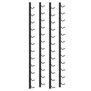 Wand-Weinregale für 12 Flaschen 2 Stk. Schwarz Eisen
