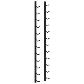Wand-Weinregale für 12 Flaschen 2 Stk. Schwarz Eisen