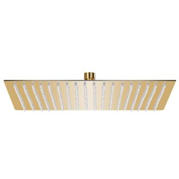 ARDEBO.de - Regenbrause Edelstahl 50x50 cm Quadrat Golden
