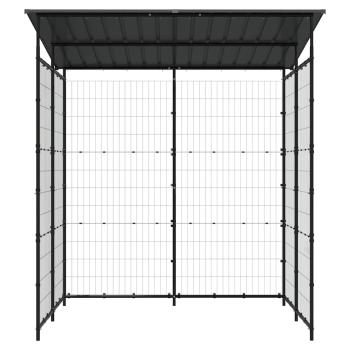 Fahrradschuppen 190x190x222 cm Stahl Schwarz