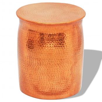 ARDEBO.de - Hocker/Beistelltisch aus gehämmertem Aluminium Kupferfarben