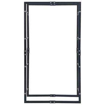 Brennholzregal Schwarz 80×25×150 cm Stahl