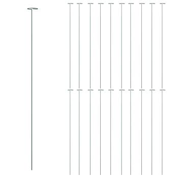 Pflanzenstützen 20 Stk. Dunkelgrün 91 cm Stahl