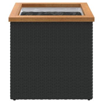 Pflanzkübel Schwarz 40x40x40 cm Poly Rattan