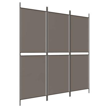3-tlg. Paravent Anthrazit 150x200 cm Stoff