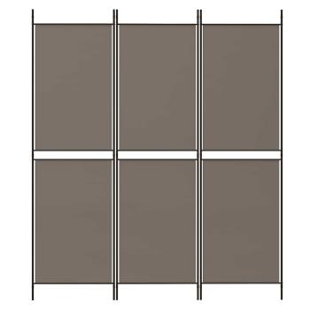 3-tlg. Paravent Anthrazit 150x200 cm Stoff