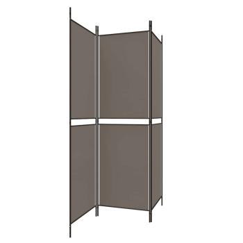3-tlg. Paravent Anthrazit 150x200 cm Stoff