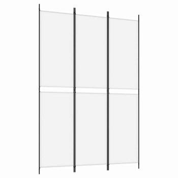 3-tlg. Paravent Weiß 150x220 cm Stoff