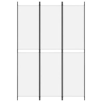3-tlg. Paravent Weiß 150x220 cm Stoff