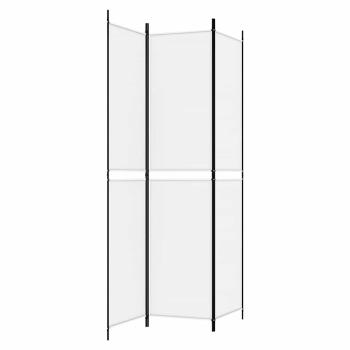 3-tlg. Paravent Weiß 150x220 cm Stoff