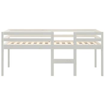 Hochbett Weiß 90x190 cm Massivholz Kiefer