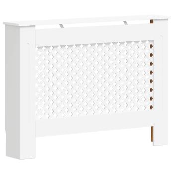 Heizkörperabdeckung Weiß 112×19×81,5 cm MDF