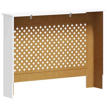 Heizkörperabdeckung Weiß 112×19×81,5 cm MDF