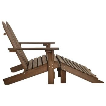 Adirondack-Gartenbank 2-Sitzer mit Fu?teil Tannenholz Braun