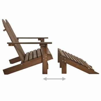 Adirondack-Gartenbank 2-Sitzer mit Fu?teil Tannenholz Braun