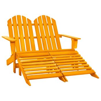 ARDEBO.de - Adirondack-Gartenbank 2-Sitzer mit Fu?teil Tannenholz Orange