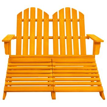 Adirondack-Gartenbank 2-Sitzer mit Fu?teil Tannenholz Orange