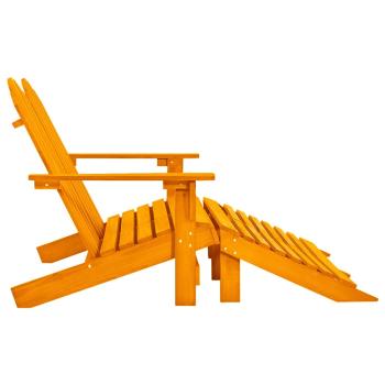 Adirondack-Gartenbank 2-Sitzer mit Fu?teil Tannenholz Orange