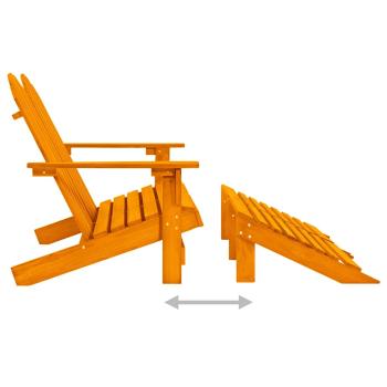 Adirondack-Gartenbank 2-Sitzer mit Fu?teil Tannenholz Orange