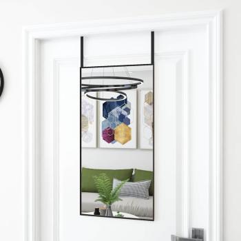 ARDEBO.de - Türspiegel Schwarz 40x80 cm Glas und Aluminium