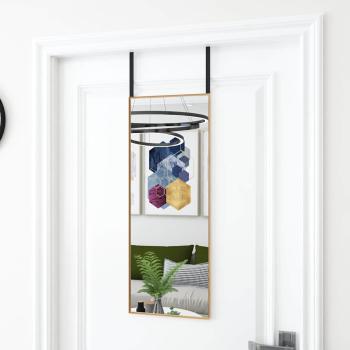 ARDEBO.de - Türspiegel Golden 30x80 cm Glas und Aluminium