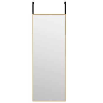 Türspiegel Golden 30x80 cm Glas und Aluminium