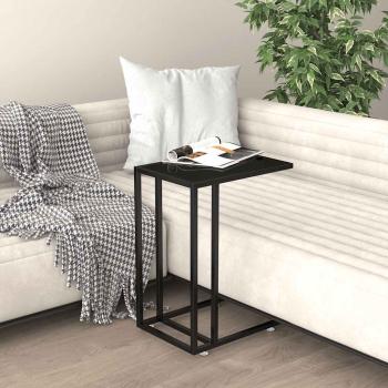 ARDEBO.de - Computer-Beistelltisch Schwarz 50x35x65 cm Hartglas