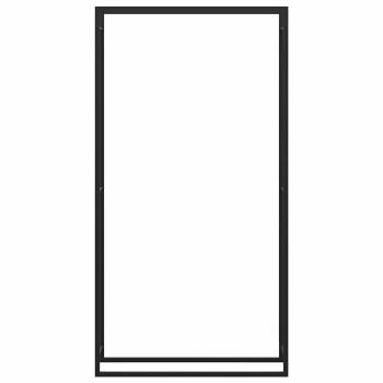 Brennholzregal Mattschwarz 110x28x214 cm Stahl