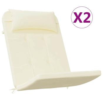 Adirondack-Auflagen 2 Stk. Creme Oxford-Gewebe